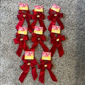 Disney Princess BELLE Ouchless Hair Scrunchy/Bow Goodie Set of 8 NEW